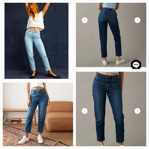 AEO MOM jeans high waisted five pocket ankle length long like new stretch tall - Picture 6 of 17
